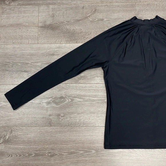 NWOT Speedo PowerFlex Eco Long Sleeve Full Zip Rashguard Swim Shirt Black M - Picture 15 of 16